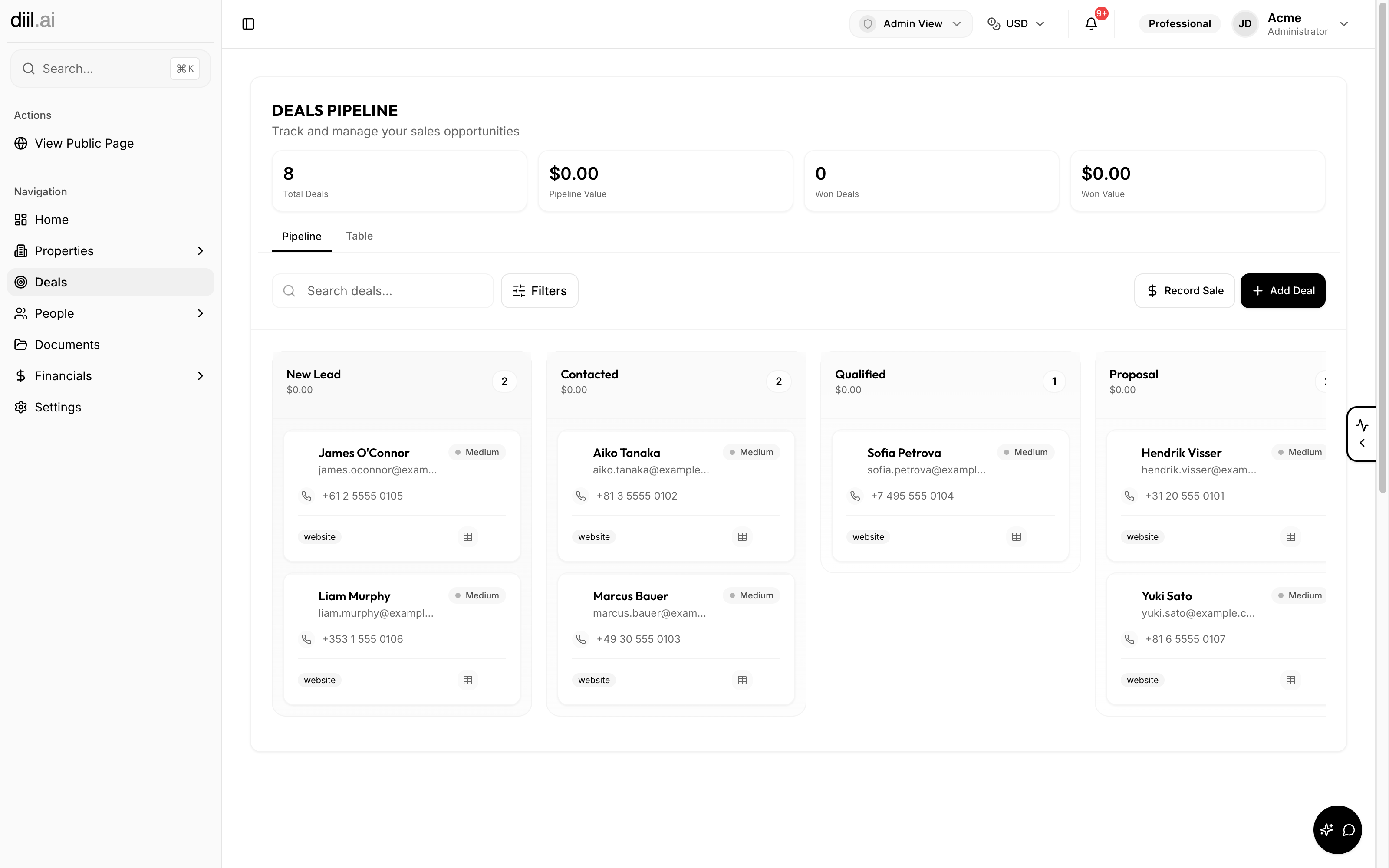 See Every Deal at a Glance.